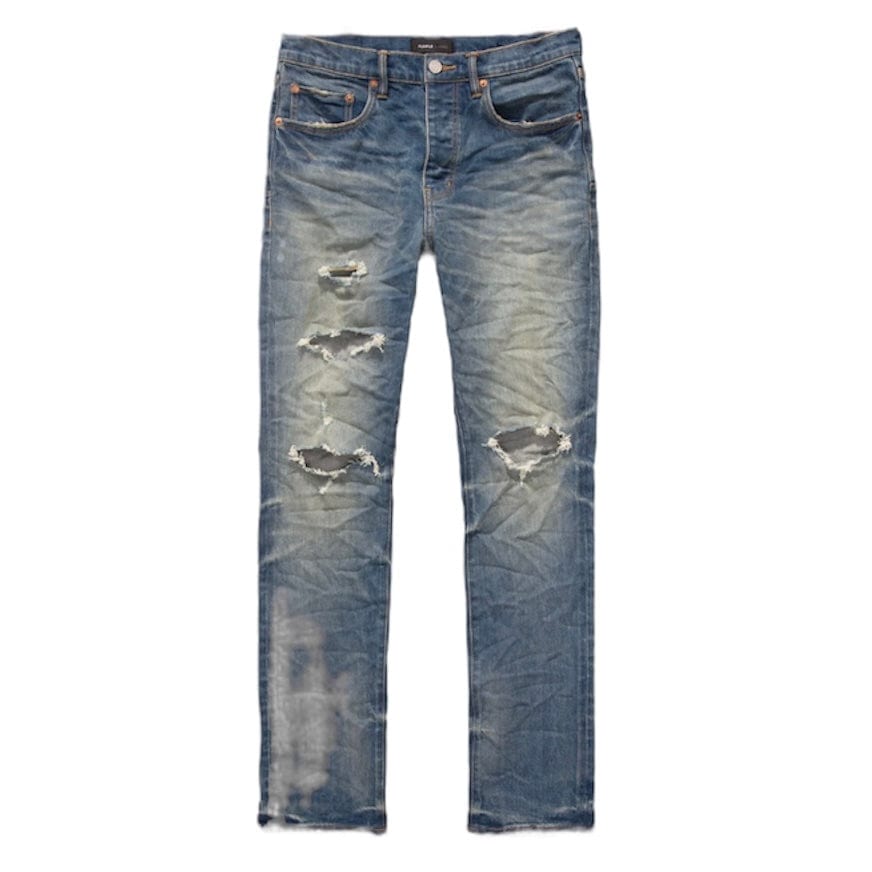 Purple Brand Vintaged Aged Indigo Blowout Jean (Mid Indigo) P005-VAIB323