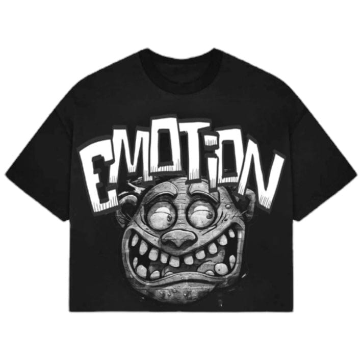 Mixed Emotion Monster Cropped Tee (Black)