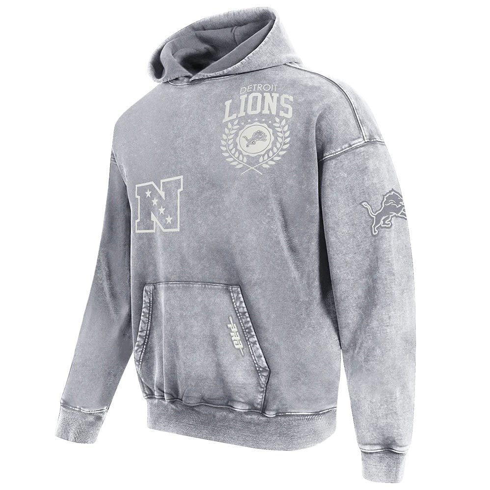 Pro Standard Detroit Lions Street Team Pullover Hoodie (Washed Grey)