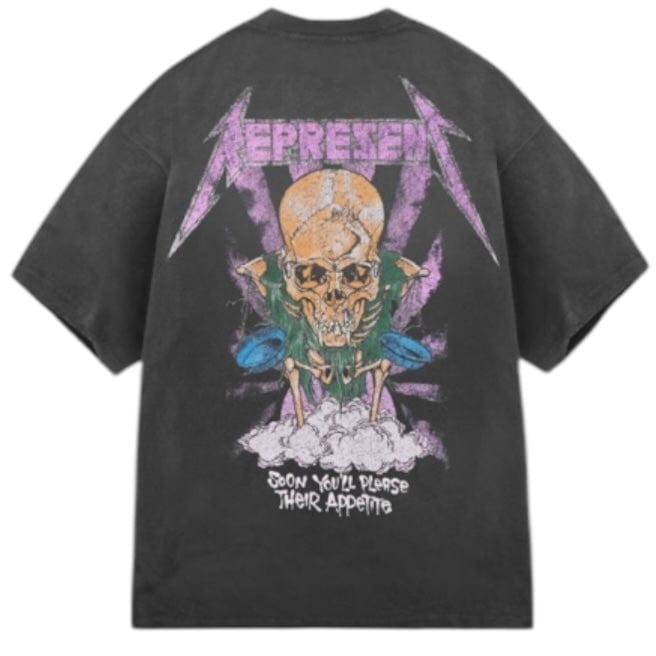 Represent X Metallica Justice T-Shirt (Stained Black) MLM4352-230