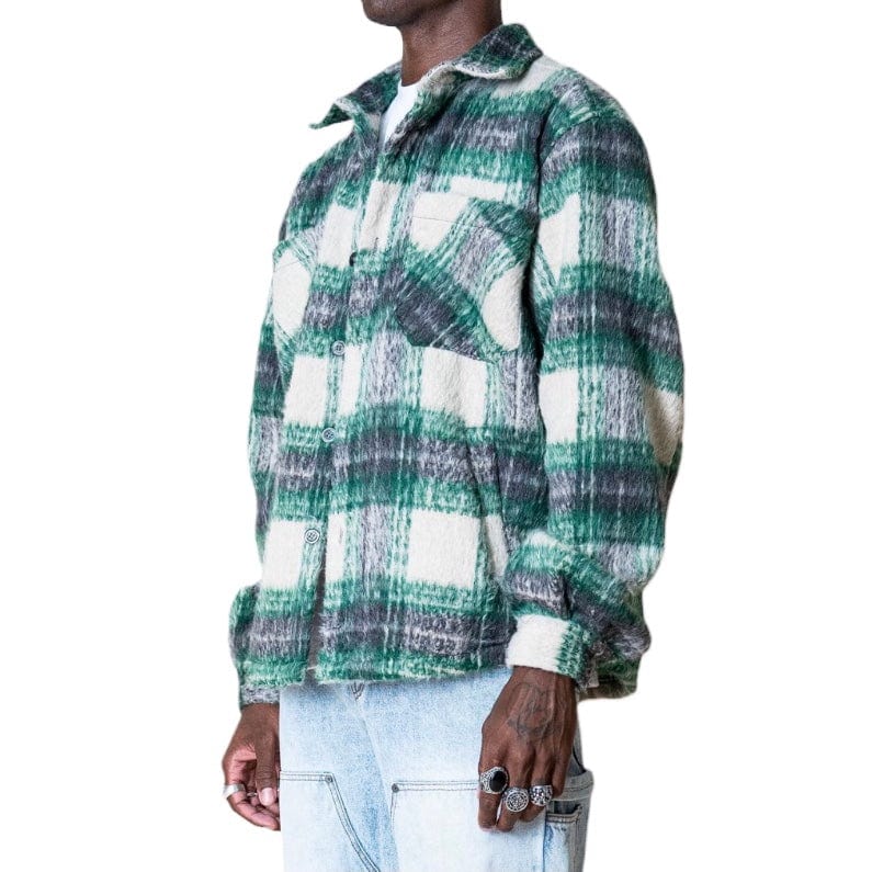 Eptm Side Slit Flannel (Green) EP11722