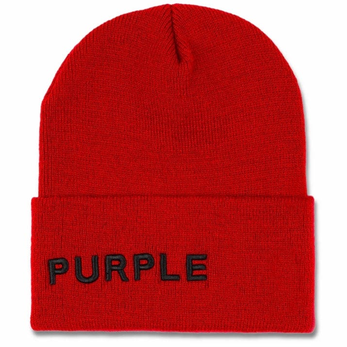 Purple Brand Acrylic Cuffed Beanie (Red) P921-ABRD423