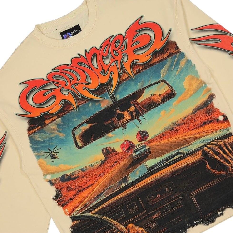 Godspeed On The Run LS T Shirt (Bone)