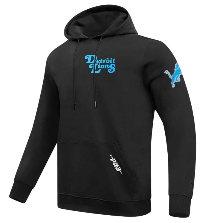 Pro Standard NFL Detroit Lions Souvenir Fleece Pullover Hoodie (Black)