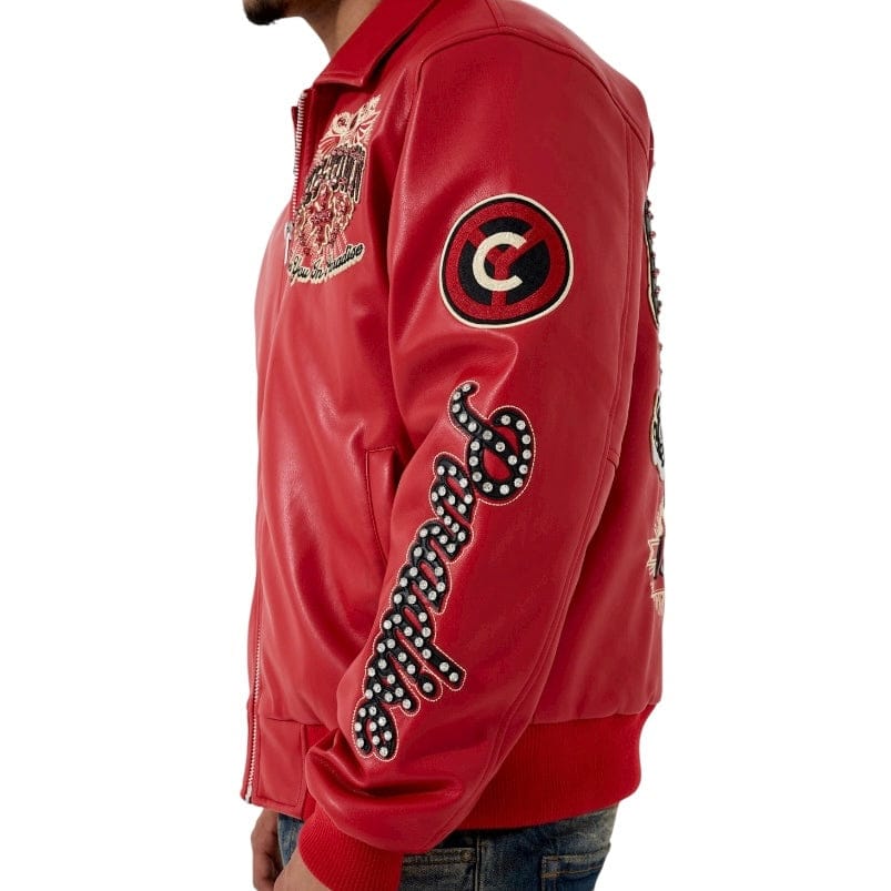 See You In Paradise Windy City Varsity Jacket (Red) 91747