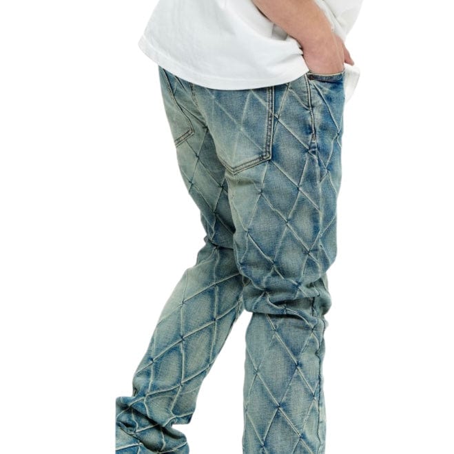 Valabasas Tired Stacked Denim Jean (Lt. Vintage Blue) VLBS-VJ3-1002