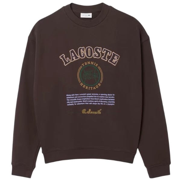 Lacoste Heritage Embroidery Fleece Sweatshirt (Brown) SH5888-51