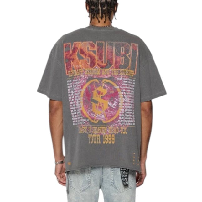 Ksubi Kickstart Ekcess SS Tee (Charcoal) MSP25TE013