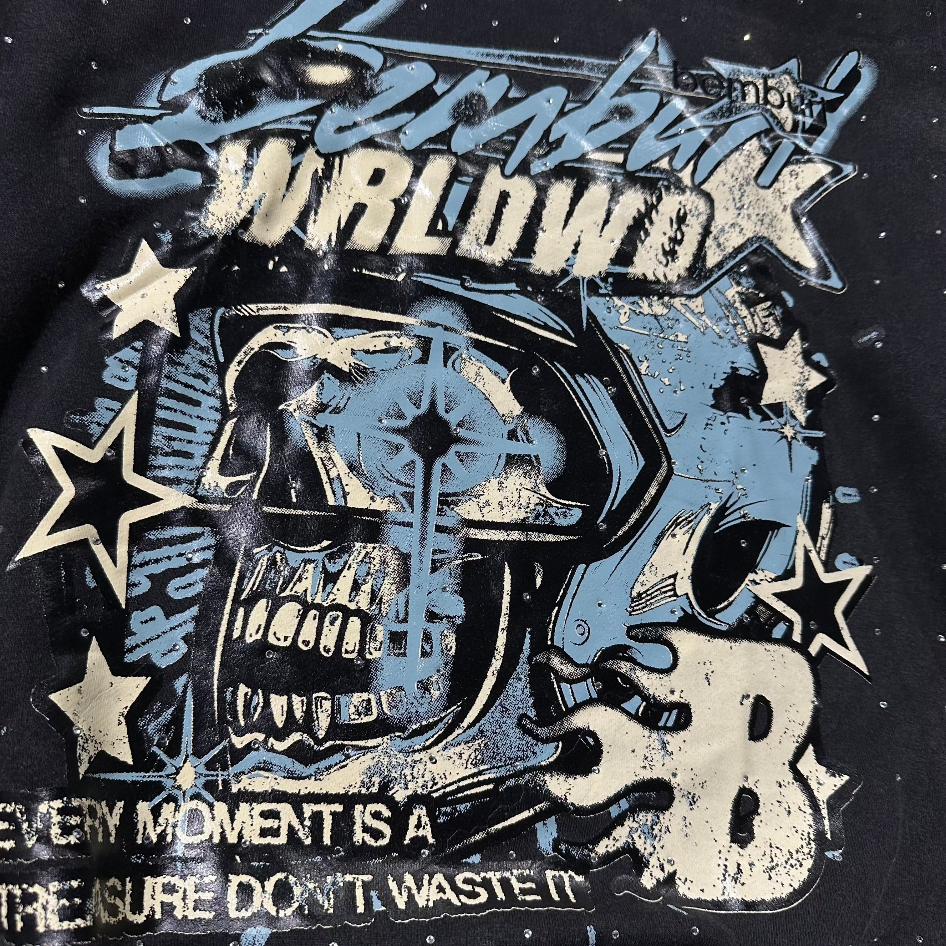 Bemburi Worldwide Stoned Hoodie (Black Wash)