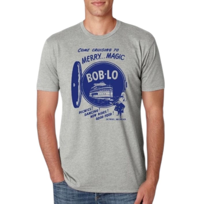 Ink Detroit Vintage Bob-Lo Island T Shirt (Heather Grey) 3107