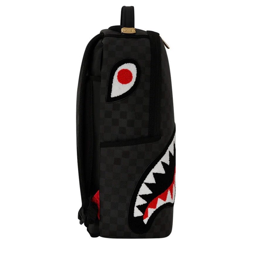 Sprayground Black Chenille Sip DLXSV Backpack