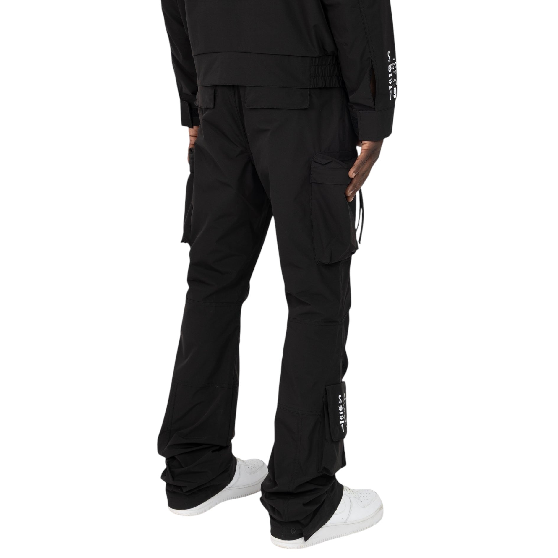 Smoke Wise Utility Windbreaker Set (Black)