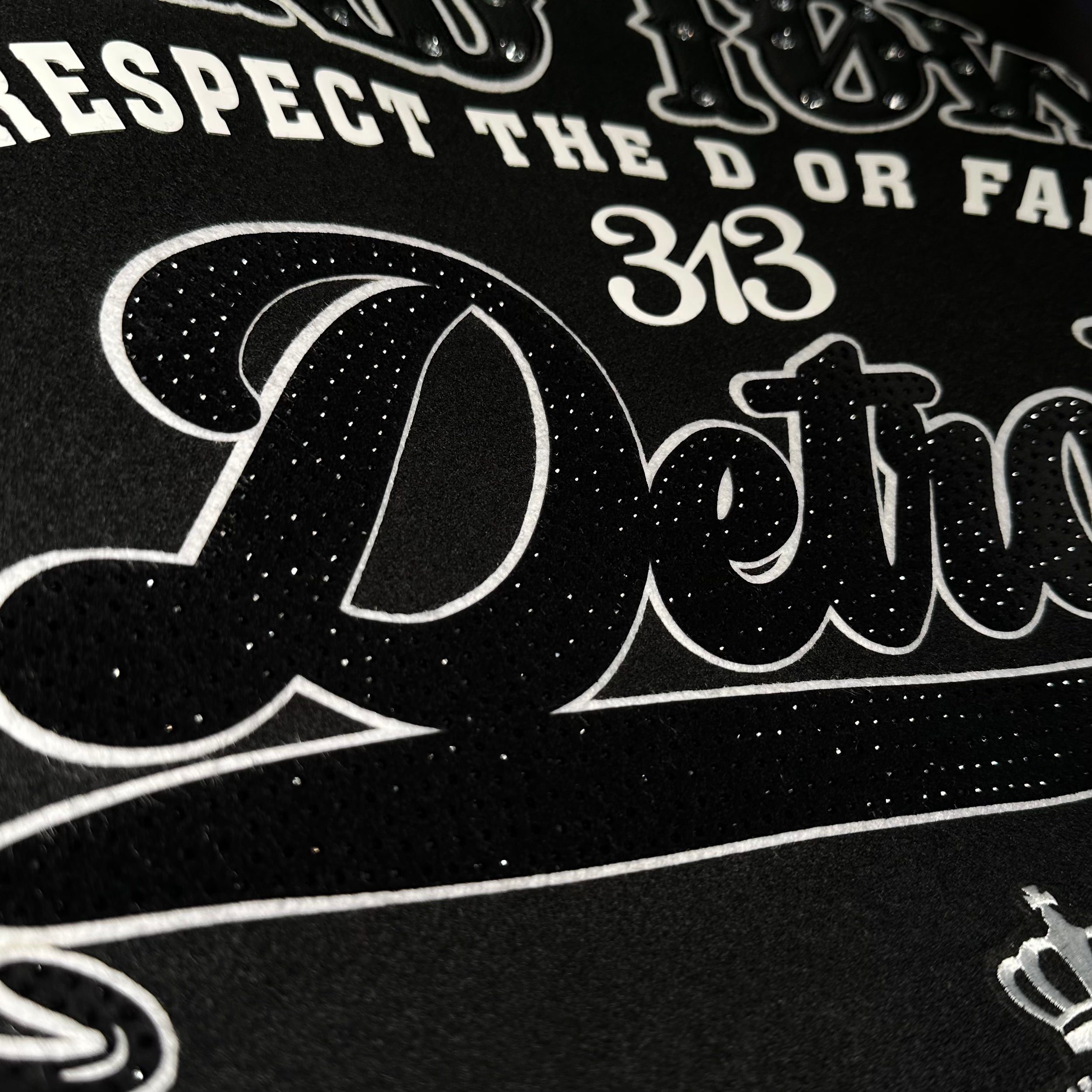 Roku Studio D Town Rhinestones Varsity Jacket (Black)