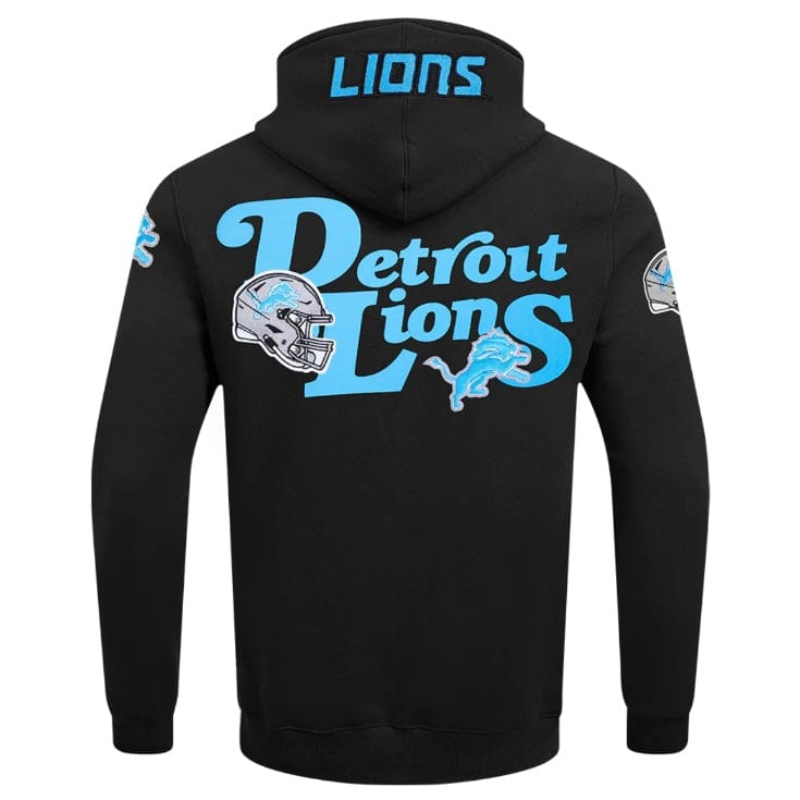Pro Standard NFL Detroit Lions Souvenir Fleece Pullover Hoodie (Black)