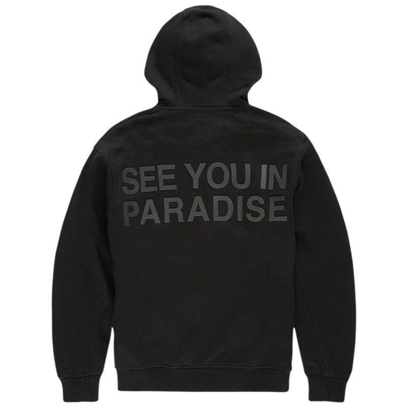 See You In Paradise Tonal Zip Up Hoodie (Black) 8863H