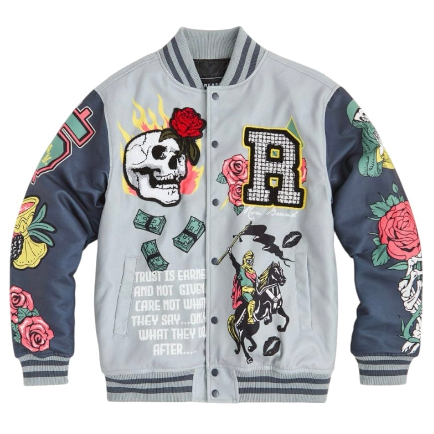 Reason Brand Trust Varsity Jacket (Light Grey) RER5-011