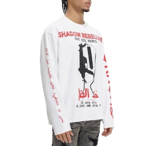 Trnchs Shadow Rebellion Long Sleeve Tee (White)
