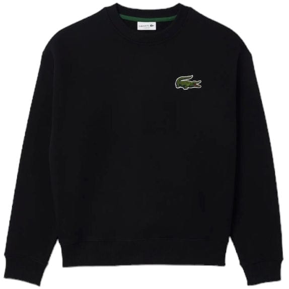 Lacoste Unisex Loose Fit Crocodile Badge Sweatshirt (Black) SH6405-51