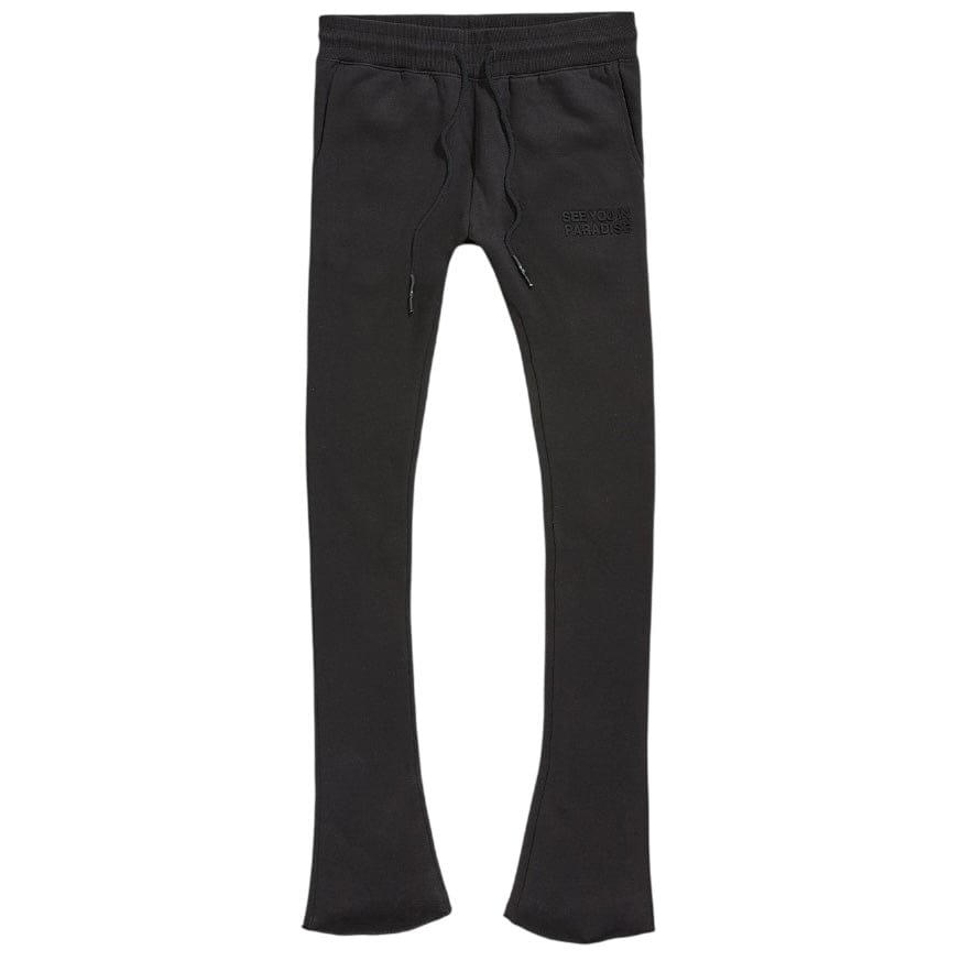 See You In Paradise Stacked Sweatpants (Noir)