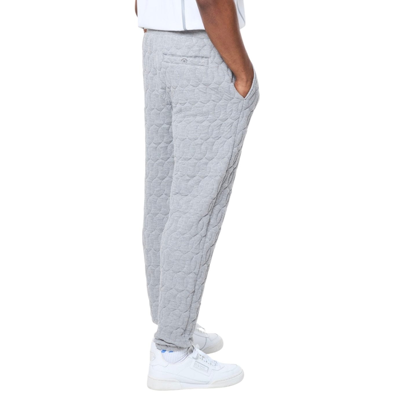 Sergio Tacchini Aversa Quilted Hoodie & Sweatpants Set (Light Heather Grey)