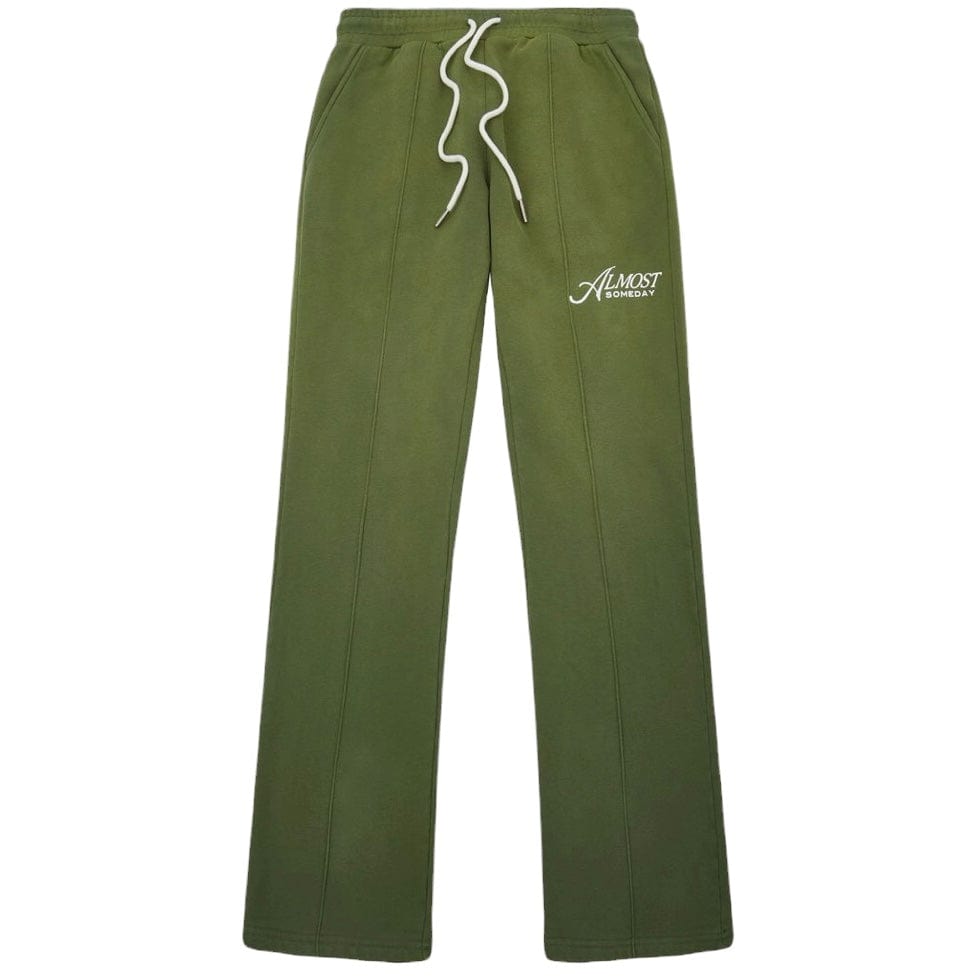 Almost Someday Motto Pleated Sweatpants (Sun Fade Olive) AS-SP1-45