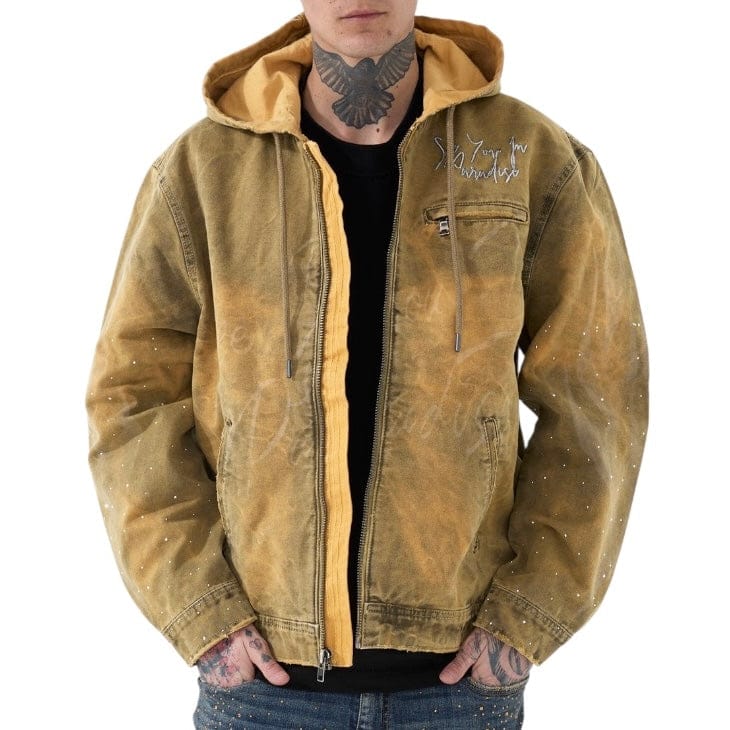 See You In Paradise Ashes to Ashes Hooded Work Jacket (Wheat) 91670