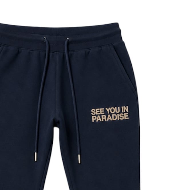 See You In Paradise Stacked Wingspan Sweatpants (Navy/Cream) 8816L