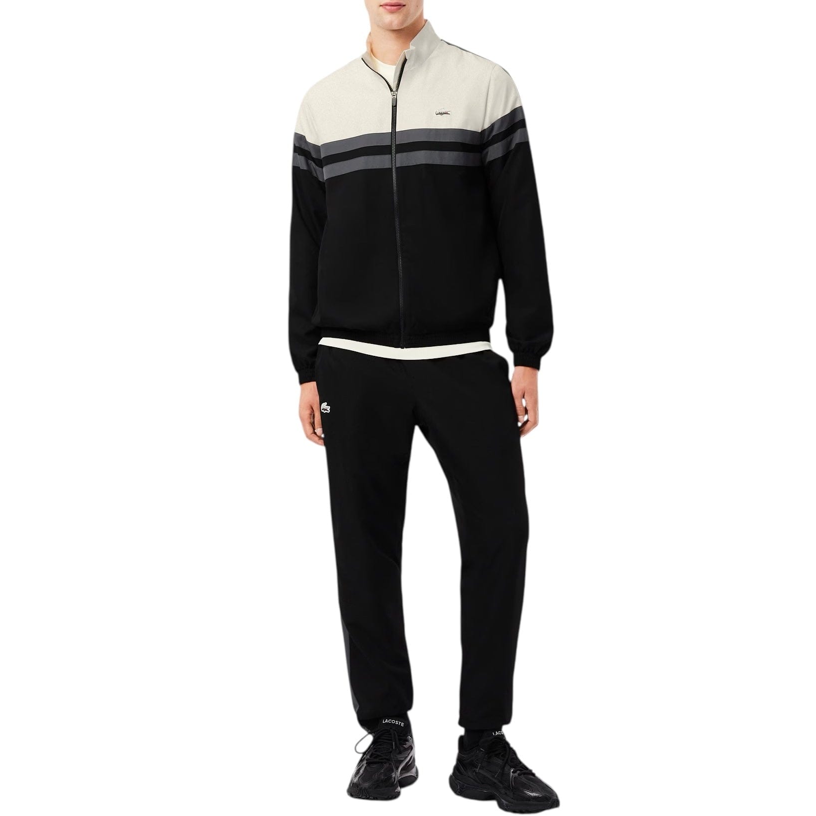 Lacoste Sport Landscape Crocodile Tracksuit (Black/White/Blue) WH6305-51