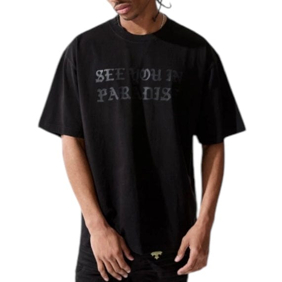 See You In Paradise Cropped T Shirt (Jet Black) 9120A