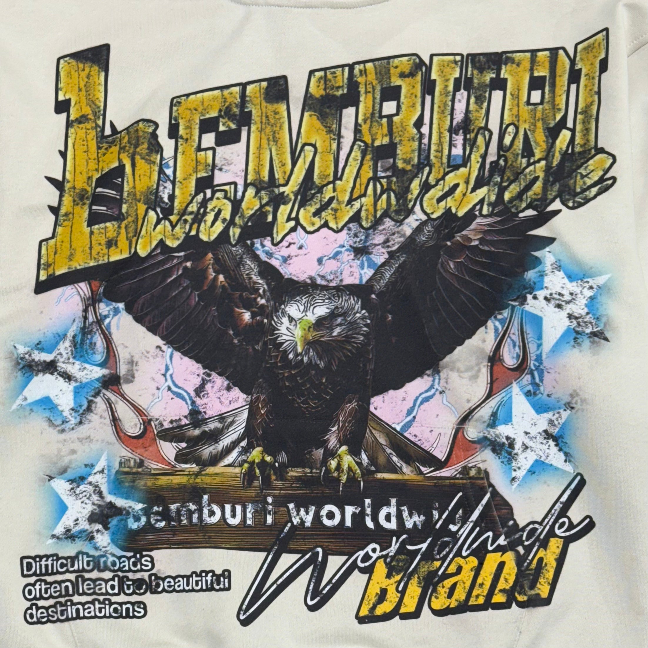 Bemburi Worldwide Eagle Hoodie (Cream)