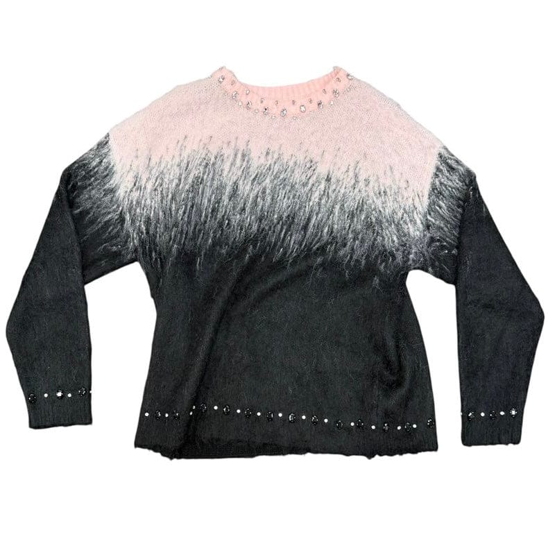 Valabasas Arranged Mohair Sweater (Black/Pink) VLBS-VCR1-1005