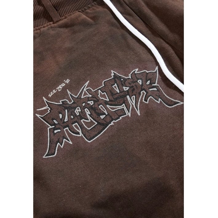 See You In Paradise The Reaper Stacked Sweatpants (Brown) 8641L