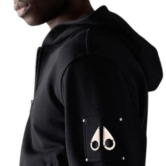 Moose Knuckles Hartsfield Zip Up Hoodie (Black) M35MS609-292