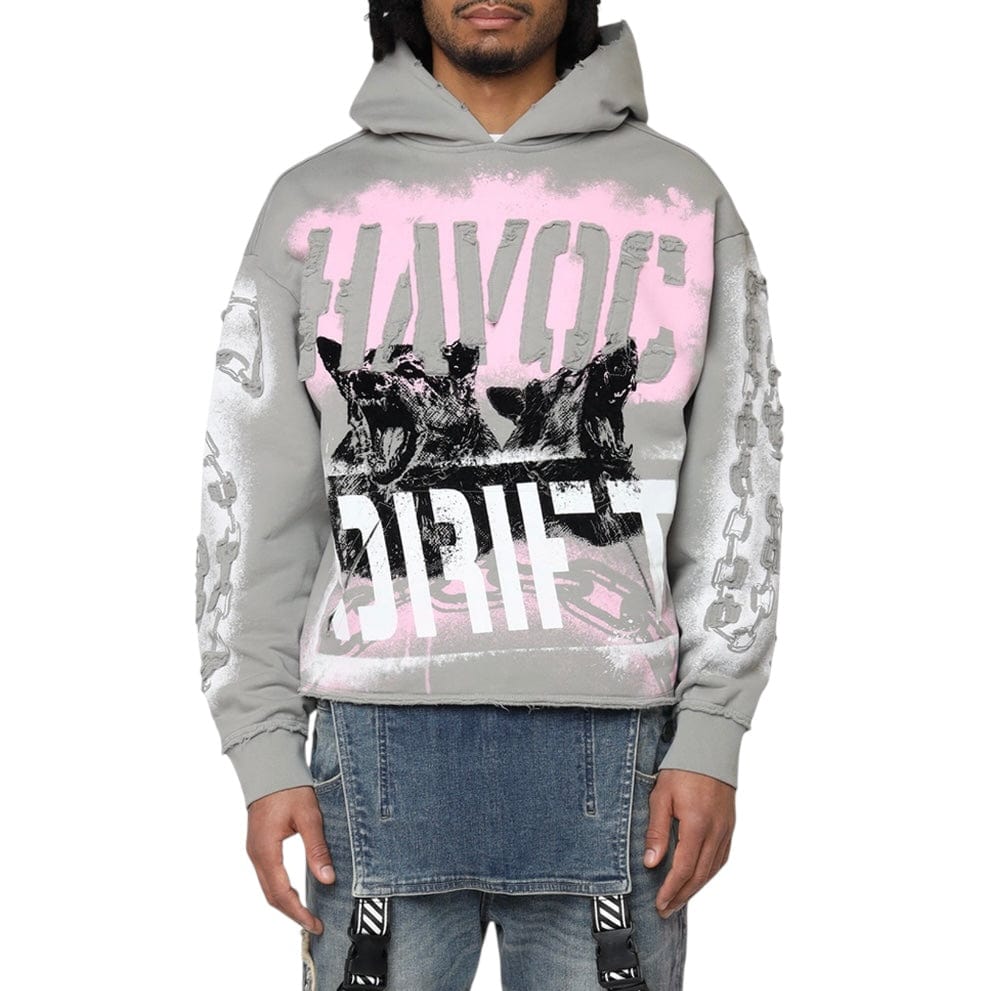 Smoke Rise Oversized Havoc Fleece Hoodie (Drizzle) FO25558