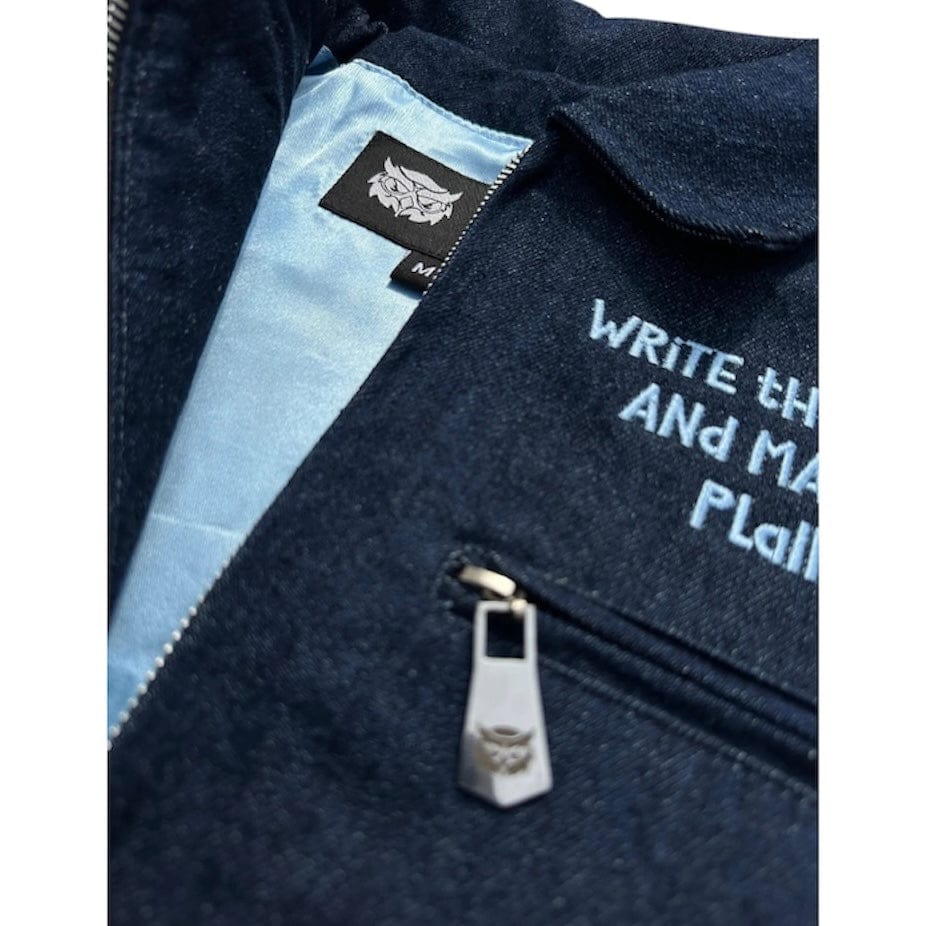 Vision Worker Full Zip Denim Jacket (Dark Denim)