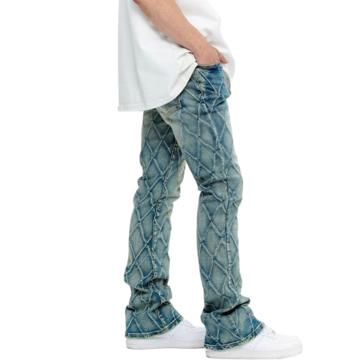 Valabasas Tired Stacked Denim Jean (Lt. Vintage Blue) VLBS-VJ3-1002