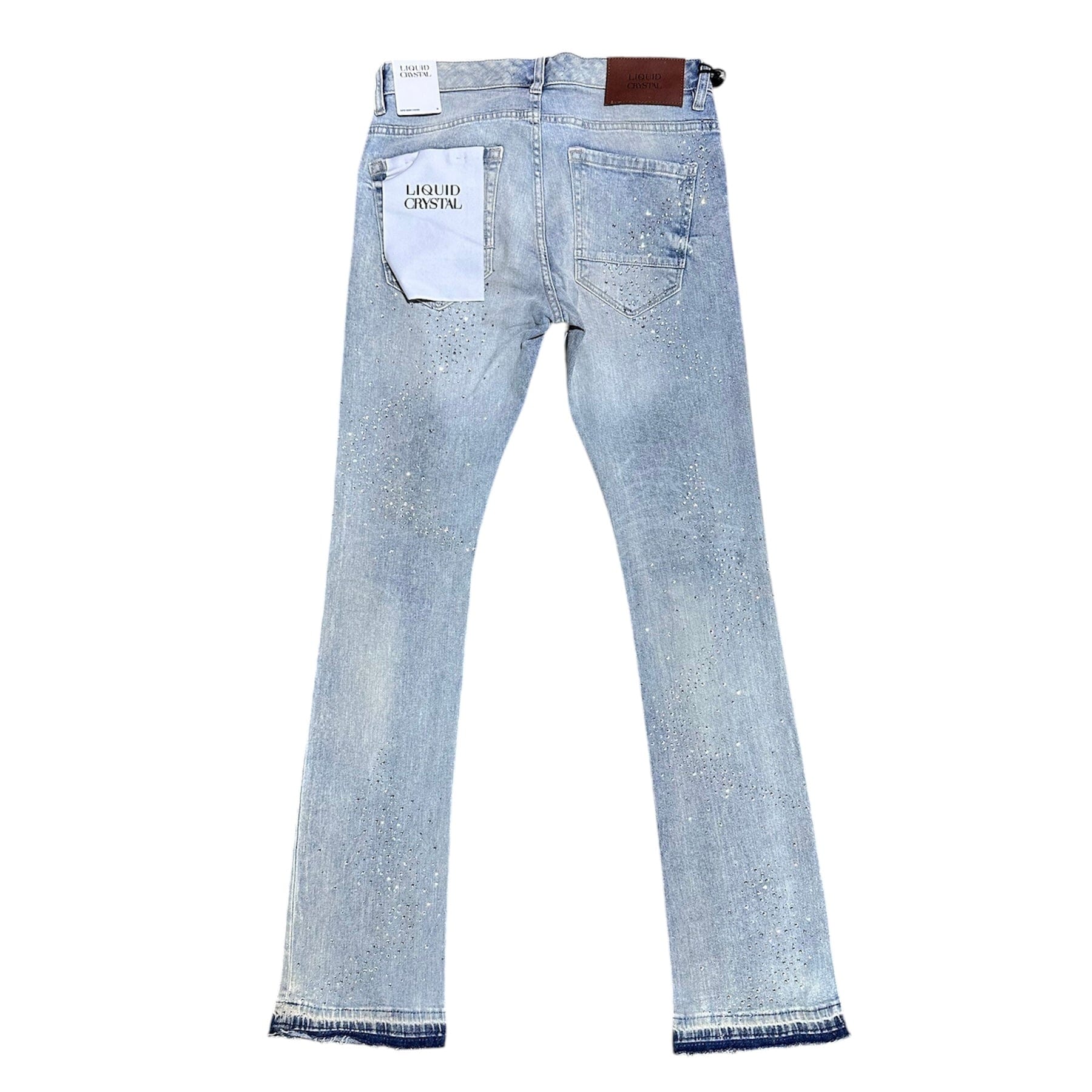 Liquid Crystals Small & Big Crystals Stacked Denim (Ice Antique) JTF2316