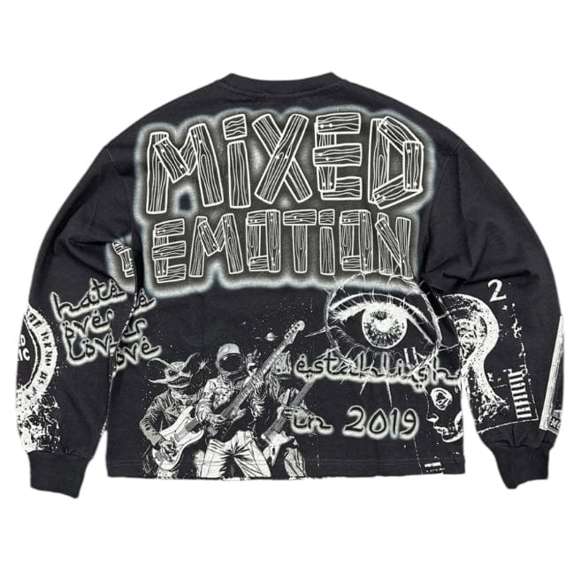 Mixed Emotion Astro Long Sleeve Tee (Black)