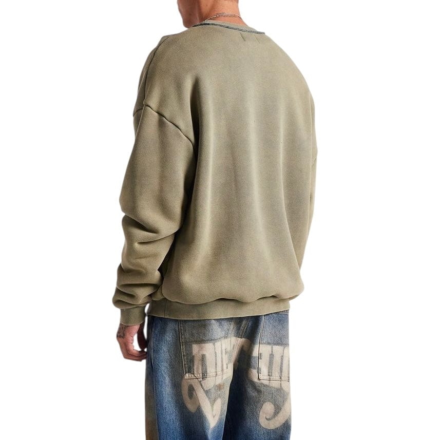 Diet Starts Monday Jumbo Crewneck Sweatshirt (Stonewashed Olive)