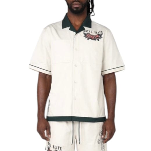 Smoke Rise Boxy Country Club SS Buttoned Down Set (Ecru/Scarab) WH25184