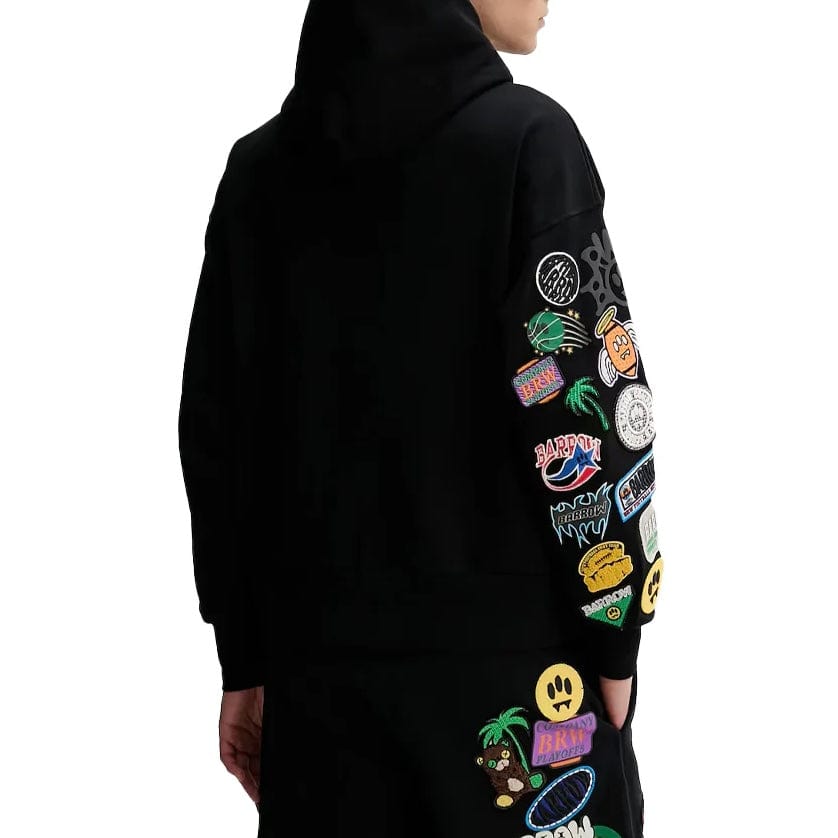 Barrow Unisex Patch Hoodie (Nero/Black) S5BWUAHS017-110