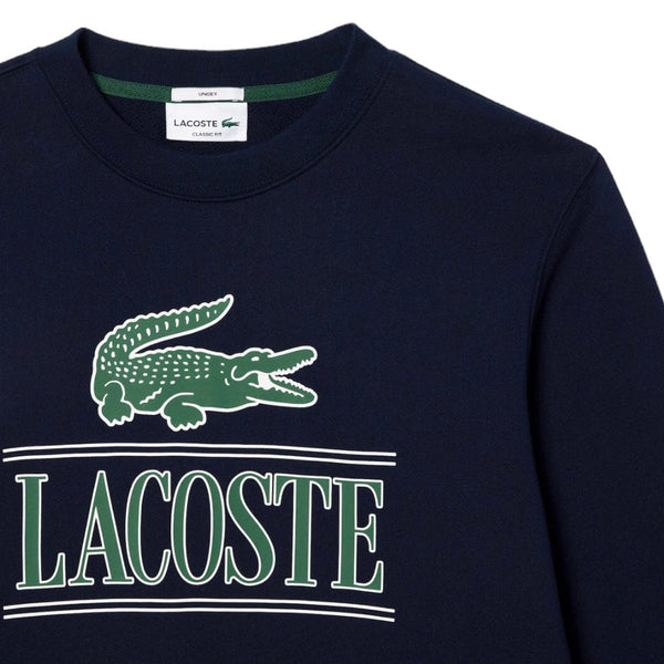 Lacoste Cotton Fleece Branded Jogger Sweatshirt (Navy Blue) SH1228-51