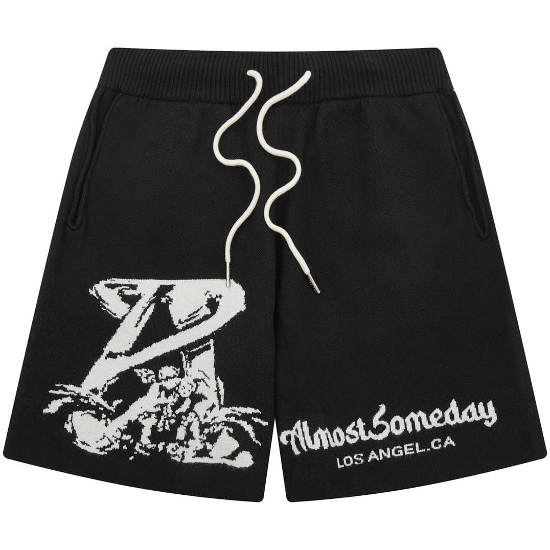 Almost Someday Platinum Terry Shorts (Black) AS-SUM-039