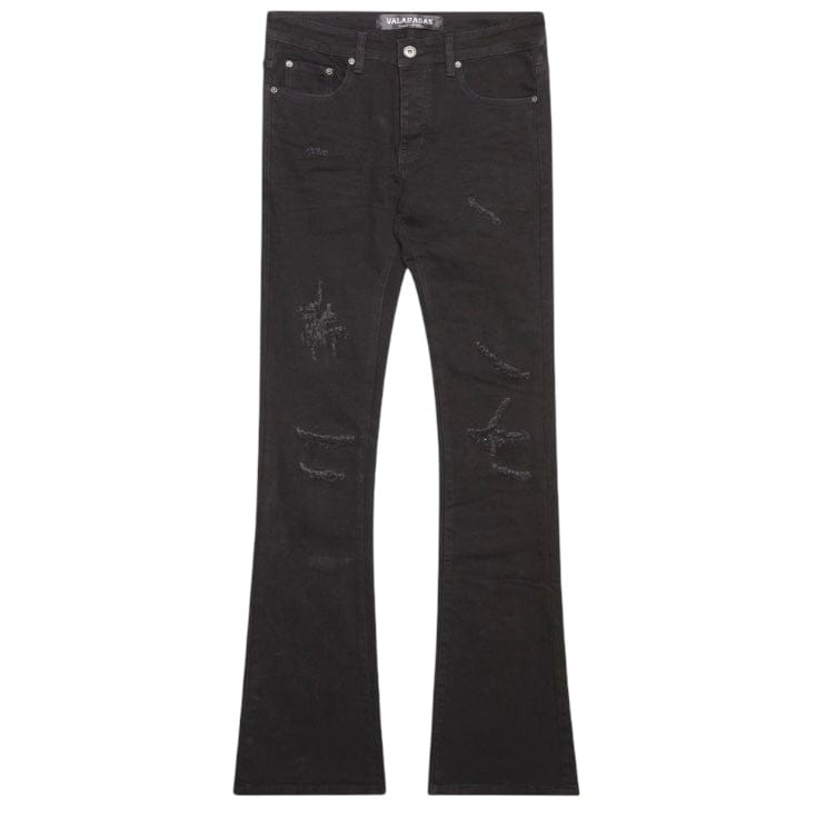 Valabasas Driftwood Stacked Denim (Jet Black) VLBSST003