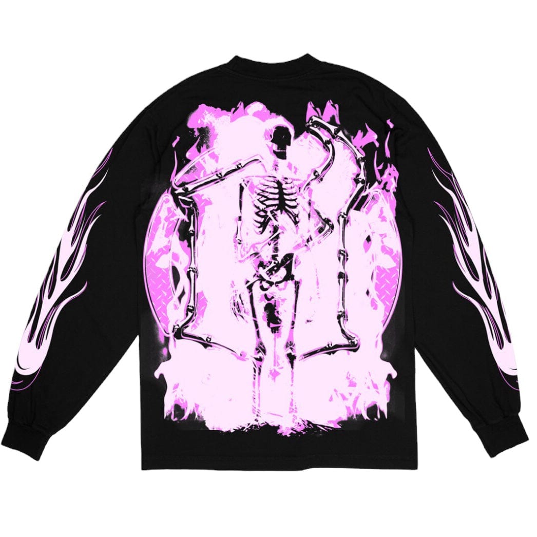 Evil Vice Watch Me Burn Long Sleeve Sweatshirt (Black) W25-19