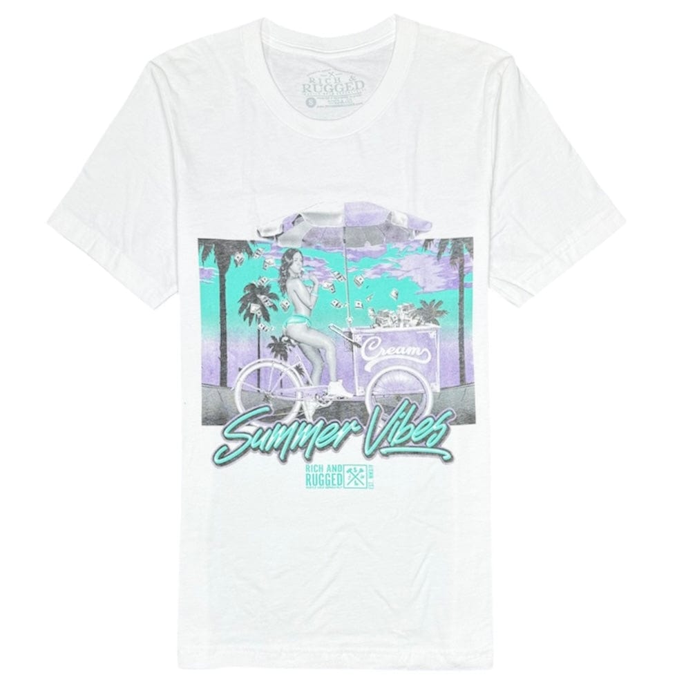Rich & Rugged Summer Vibes T-Shirt (White) RRSUM-WHT
