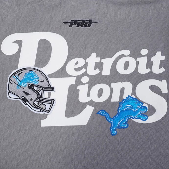 Pro Standard NFL Detroit Lions Souvenir Fleece Pullover Hoodie (Gray)