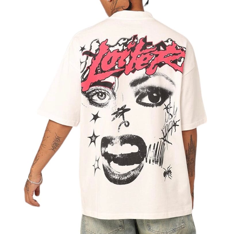 Loiter Sketchbook Oversized Tee (Off White)
