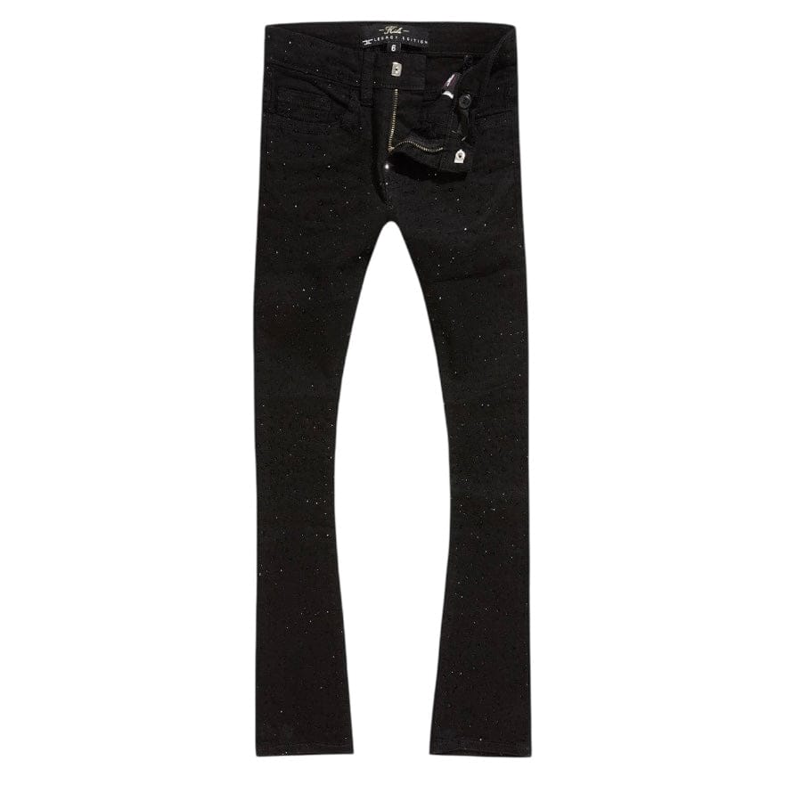 Boys Jordan Craig Local Dealer Stacked Denim (Jet Black) JTF2339AB