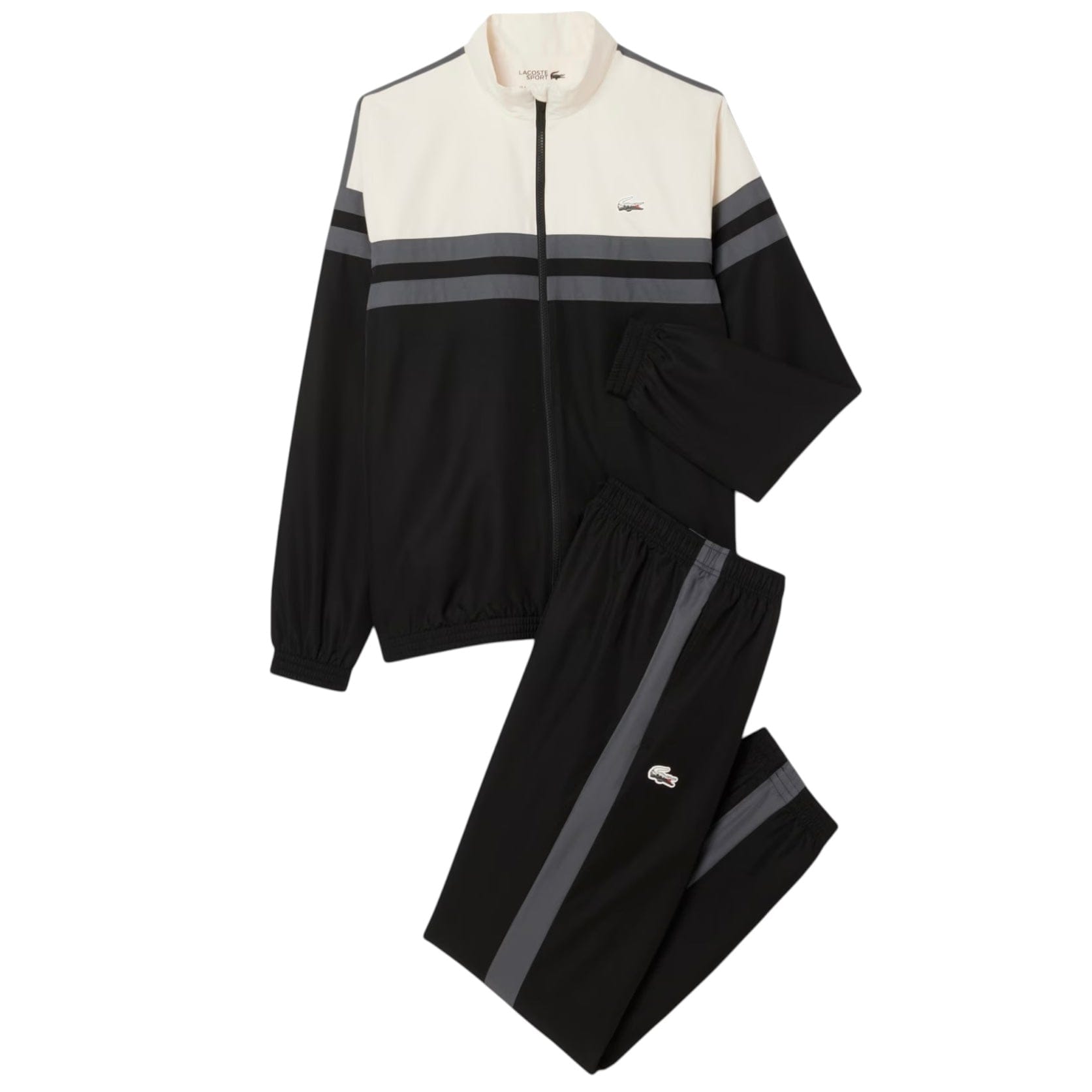 Lacoste Sport Landscape Crocodile Tracksuit (Black/White/Blue) WH6305-51
